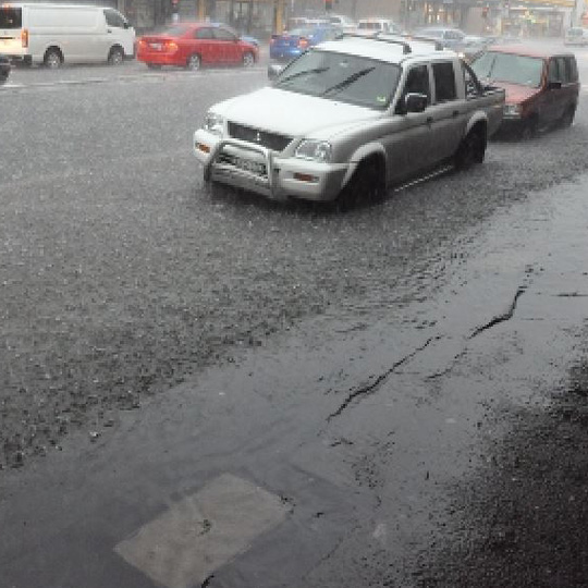 Flooded street